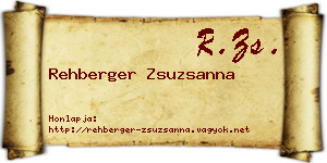 Rehberger Zsuzsanna névjegykártya